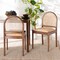 Bali & Pari Maryland Modern Bohemian Natural Rattan and Acacia Wood 2-Piece Dining Chair Set 243-2PC-13362-ZORO - alternate 6